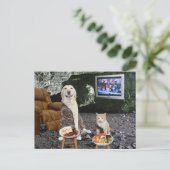 Ah! Alles smaakt beter in de grot van het man. Briefkaart (Staand voorkant)