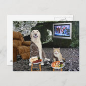 Ah! Alles smaakt beter in de grot van het man. Briefkaart (Voorkant / Achterkant)