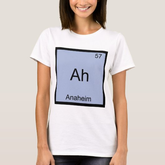 Ah - Anaheim Stad Chemie Elementsymbool T-shirt (Voorkant)