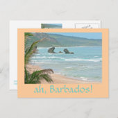 "Ah, Barbados!" briefkaart (foto. zeegezicht) (Voorkant / Achterkant)