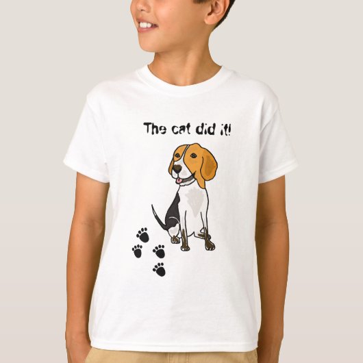 AH-Beagle Blaming Cat T-shirt (Voorkant)