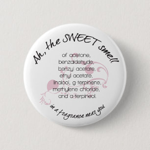 Ah, de Sweet Smell Button, wit Ronde Button 5,7 Cm