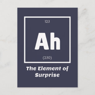 Ah Element of Surprise Chemistry Science Funny Briefkaart