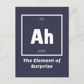 Ah Element of Surprise Chemistry Science Funny Briefkaart