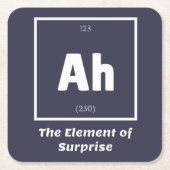 Ah Element of Surprise Chemistry Science Funny Kartonnen Onderzetters (Voorkant)