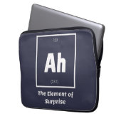 Ah Element of Surprise Chemistry Science Funny Laptop Sleeve (Voorkant Links)