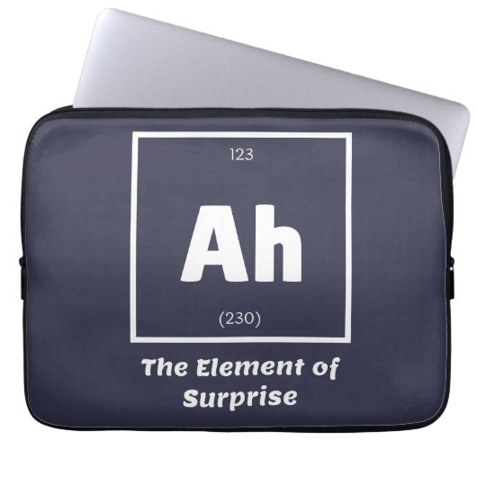 Ah Element of Surprise Chemistry Science Funny Laptop Sleeve (Voorkant)