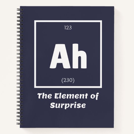 Ah Element of Surprise Chemistry Science Funny Notitieboek (Voorkant)