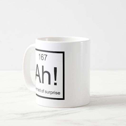 Ah! Element van een Mok van een ondernemingskoffie (Voorkant links)