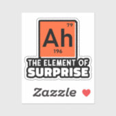 Ah Element Van Verrassing Chemie Grappige Student  Sticker (Vel)
