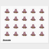 AH- Geweldige Hippo Spelen Bongo Drums Ronde Sticker (Vel)