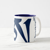 AH - Heart Sutra-Mok Tweekleurige Koffiemok (Voorkant rechts)