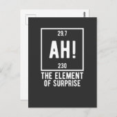 Ah! Het element "Surprise Funny Chemistry T-Shir" Briefkaart (Voorkant / Achterkant)