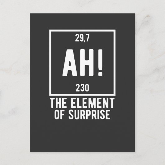 Ah! Het element "Surprise Funny Chemistry T-Shir" Briefkaart (Voorkant)