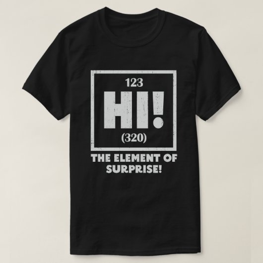 Ah het element van de Humor van de Verrassingschem T-shirt (Design voorkant)