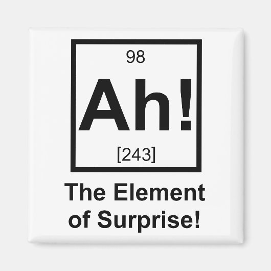 Ah het element van het Periodieke Element van de O Magneet (Voorkant)