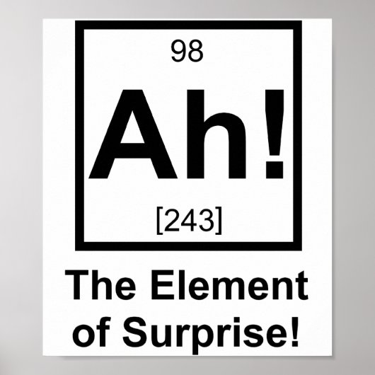 Ah het element van het Periodieke Element van de O Poster (Voorkant)