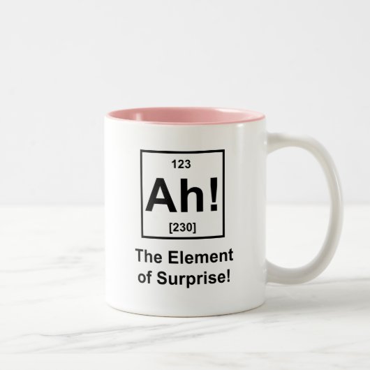 Ah! Het element van verbazing Tweekleurige Koffiemok (Rechts)