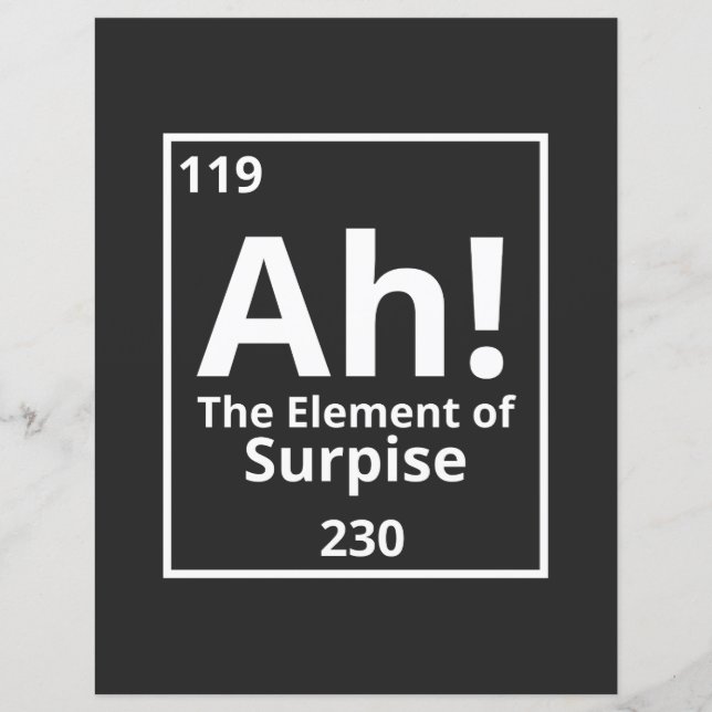 ah het element van verrassend grappig periodiek sy (Voorkant)
