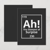 ah het element van verrassend grappig periodiek sy bedankkaart (Voorkant / Achterkant)