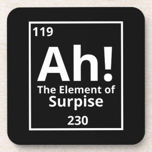 ah het element van verrassend grappig periodiek sy bier onderzetter
