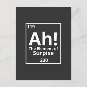 ah het element van verrassend grappig periodiek sy briefkaart