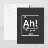 ah het element van verrassend grappig periodiek sy briefkaart (Voorkant / Achterkant)