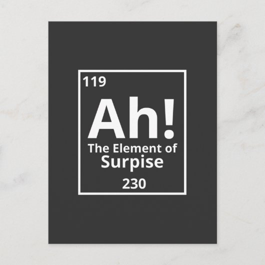 ah het element van verrassend grappig periodiek sy briefkaart (Voorkant)