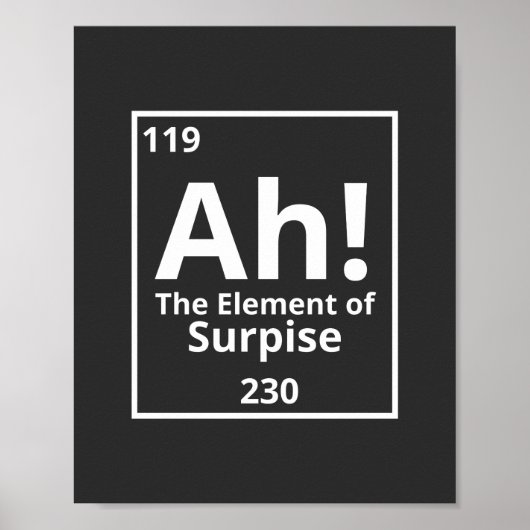 ah het element van verrassend grappig periodiek sy poster (Voorkant)