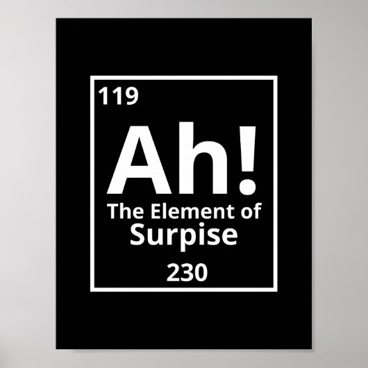 ah het element van verrassend grappig periodiek sy poster (Voorkant)