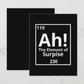 ah het element van verrassend grappig periodiek sy save the date (Voorkant / Achterkant)