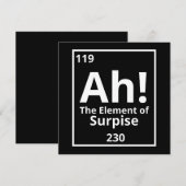 ah het element van verrassend grappig periodiek sy save the date (Voorkant / Achterkant)