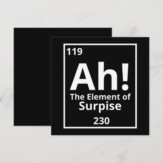 ah het element van verrassend grappig periodiek sy save the date (Voorkant / Achterkant)