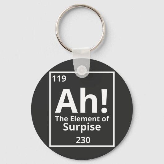 ah het element van verrassend grappig periodiek sy sleutelhanger (Voorkant)