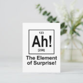 Ah! Het element van verrassing. Briefkaart (Staand voorkant)
