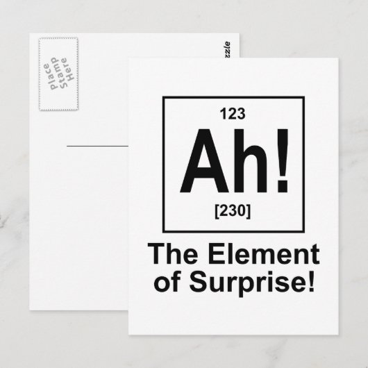 Ah! Het element van verrassing. Briefkaart (Voorkant / Achterkant)
