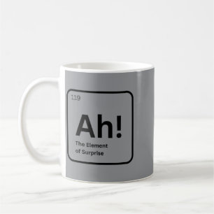 Ah Het Element Van Verrassing Grappige Chemie Wete Koffiemok