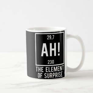 Ah het element van verrassing grappige chemie woor koffiemok