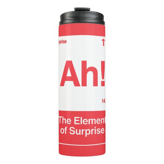 Ah Het Element Van Verrassing - Grappige Scheikund Thermosbeker (Voorkant)
