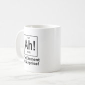 Ah! Het element van verrassing. Koffiemok (Voorkant links)