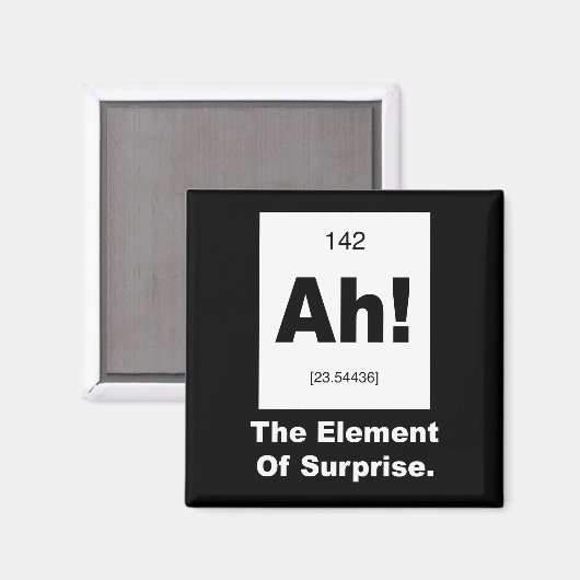 Ah! Het element van verrassing Magneet (Voorkant / Achterkant)