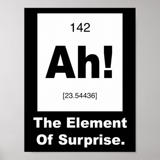 Ah! Het element van verrassing Poster (Voorkant)