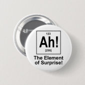 Ah! Het element van verrassing. Ronde Button 5,7 Cm (Voorkant /achterkant)