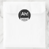 Ah Het Element Van Verrassing Ronde Sticker (Tas)