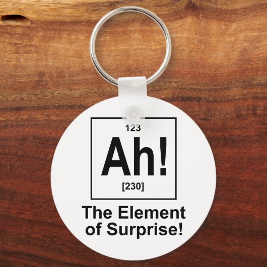 Ah! Het element van verrassing. Sleutelhanger (Voorkant)