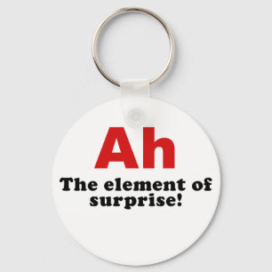Ah het element van verrassing sleutelhanger