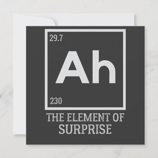 Ah het element van verrassingen kaart (Voorkant)