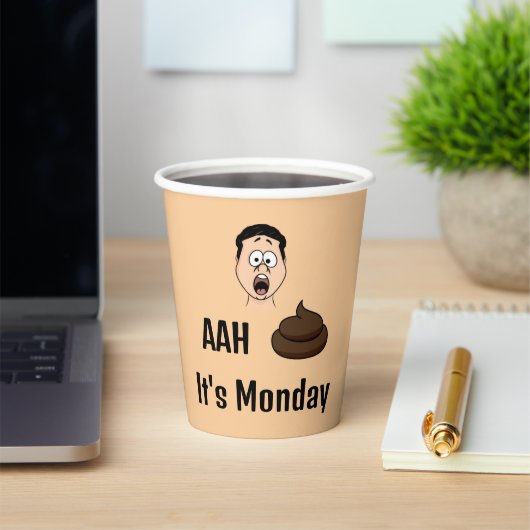 AH &%# Het is maandag Paper Cup Papieren Bekers (Insitu)