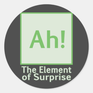 Ah! Het verrassingselement Ronde Sticker