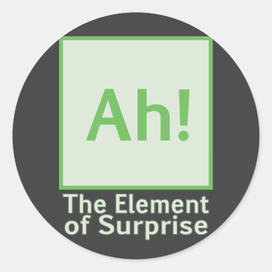 Ah! Het verrassingselement Ronde Sticker (Voorkant)